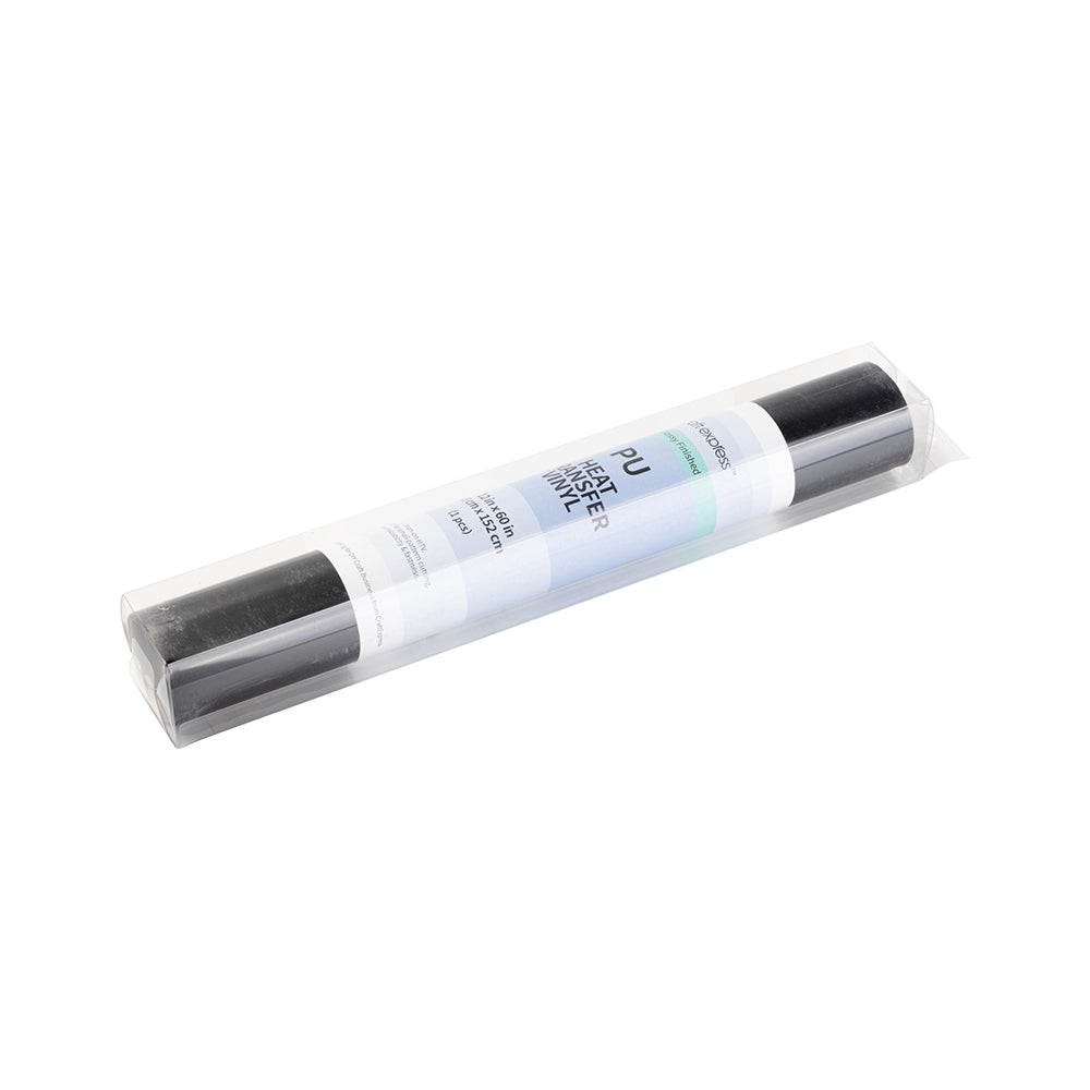 Craft Express Black Glossy Heat Transfer Vinyl Roll - Craft Express Canada